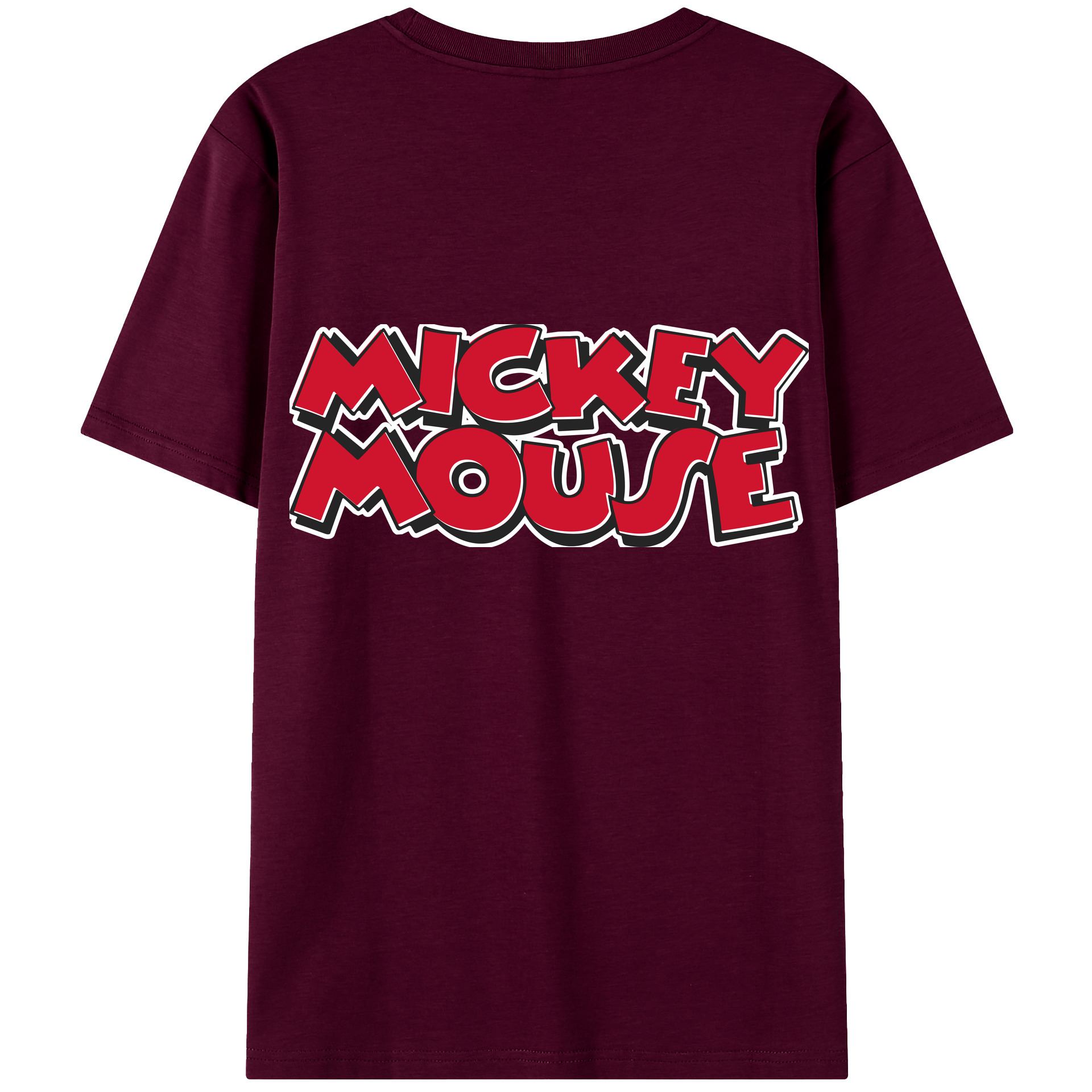 （画像用） ミッキーマウス Mickey Mouse レディース半袖Tシャツ(バックプリント)